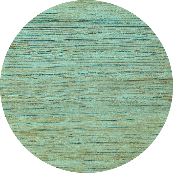 Round Abstract Light Blue Modern Rug, abs5292lblu