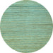 Round Abstract Light Blue Modern Rug, abs5292lblu