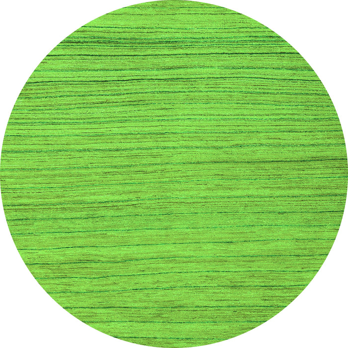 Round Abstract Green Modern Rug, abs5292grn