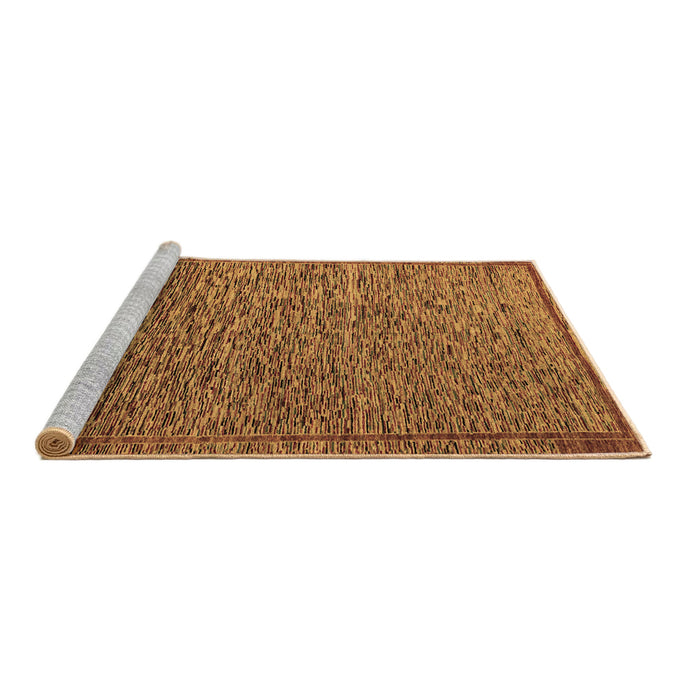 Sideview of Machine Washable Abstract Brown Modern Rug, wshabs5293brn