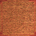 Square Machine Washable Abstract Orange Modern Area Rugs, wshabs5293org