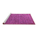 Sideview of Machine Washable Abstract Purple Modern Area Rugs, wshabs5293pur