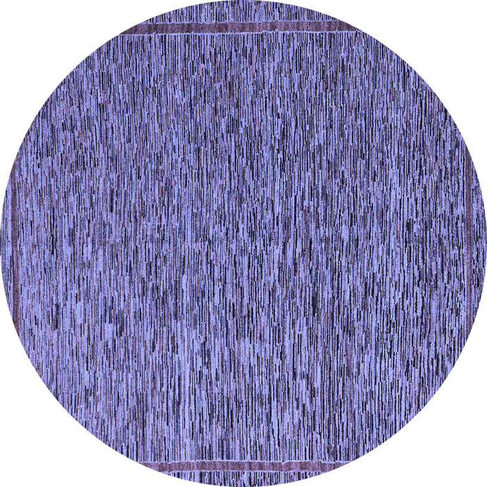 Round Abstract Blue Modern Rug, abs5293blu