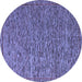 Round Abstract Blue Modern Rug, abs5293blu