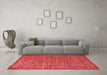 Modern Red Washable Rugs