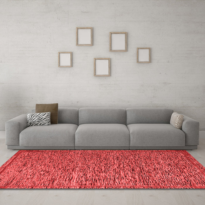 Modern Red Washable Rugs