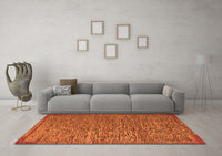 Machine Washable Abstract Orange Modern Rug, wshabs5293org