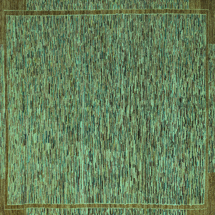 Square Abstract Turquoise Modern Rug, abs5293turq