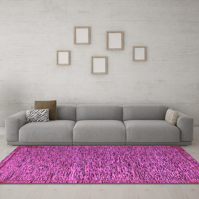 Machine Washable Abstract Purple Modern Area Rugs in a Living Room, wshabs5293pur