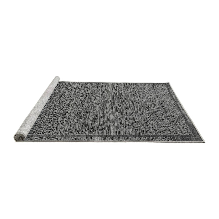 Sideview of Machine Washable Abstract Gray Modern Rug, wshabs5293gry