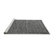 Sideview of Machine Washable Abstract Gray Modern Rug, wshabs5293gry