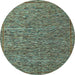 Round Abstract Light Blue Modern Rug, abs5293lblu