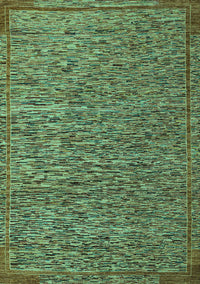 Abstract Turquoise Modern Rug, abs5293turq