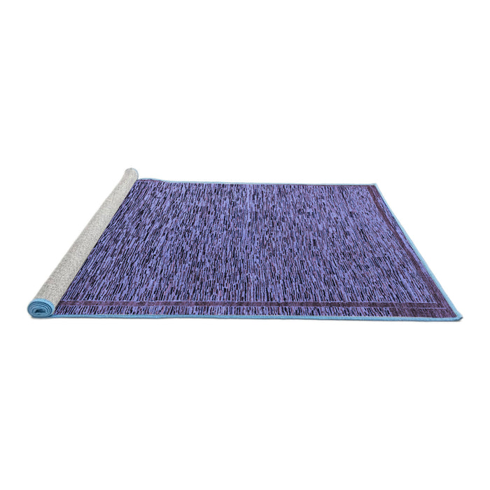 Sideview of Machine Washable Abstract Blue Modern Rug, wshabs5293blu