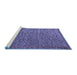 Sideview of Machine Washable Abstract Blue Modern Rug, wshabs5293blu