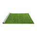 Sideview of Machine Washable Abstract Green Modern Area Rugs, wshabs5293grn