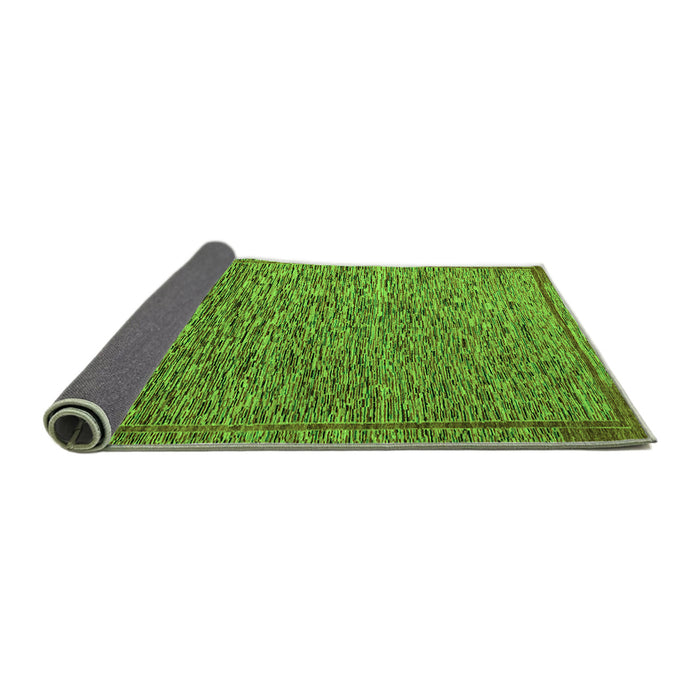 Sideview of Abstract Green Modern Rug, abs5293grn