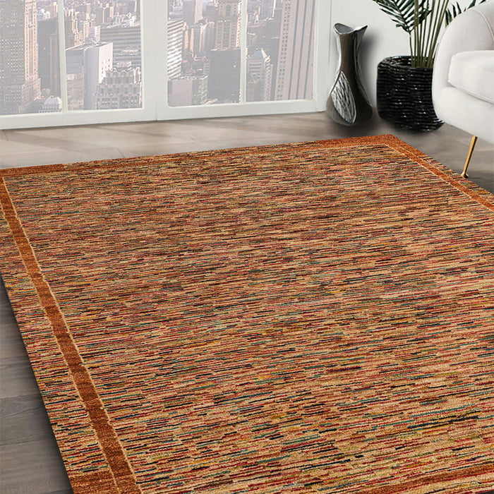 Machine Washable Abstract Tomato Red Rug in a Family Room, wshabs5293