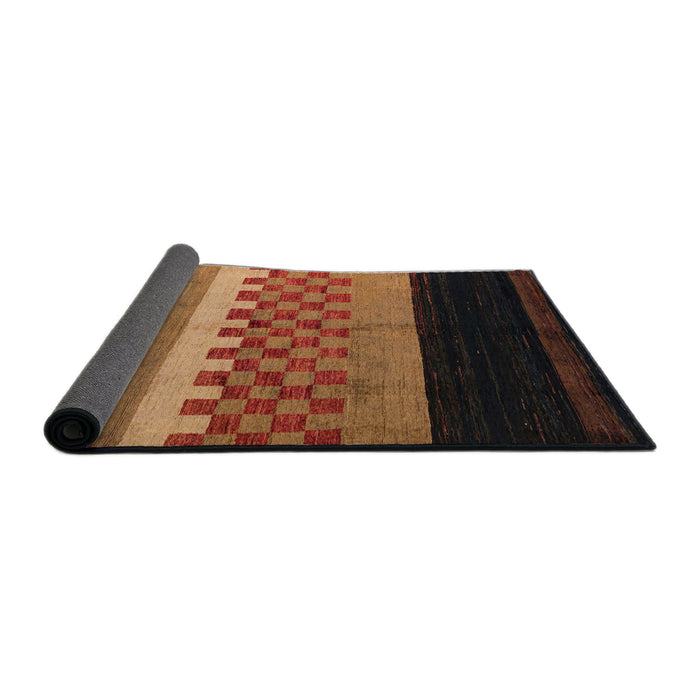 Sideview of Abstract Red Modern Rug, abs5294