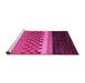 Sideview of Machine Washable Abstract Pink Modern Rug, wshabs5294pnk