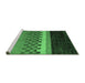 Sideview of Machine Washable Abstract Emerald Green Modern Area Rugs, wshabs5294emgrn