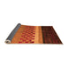 Sideview of Abstract Orange Modern Rug, abs5294org