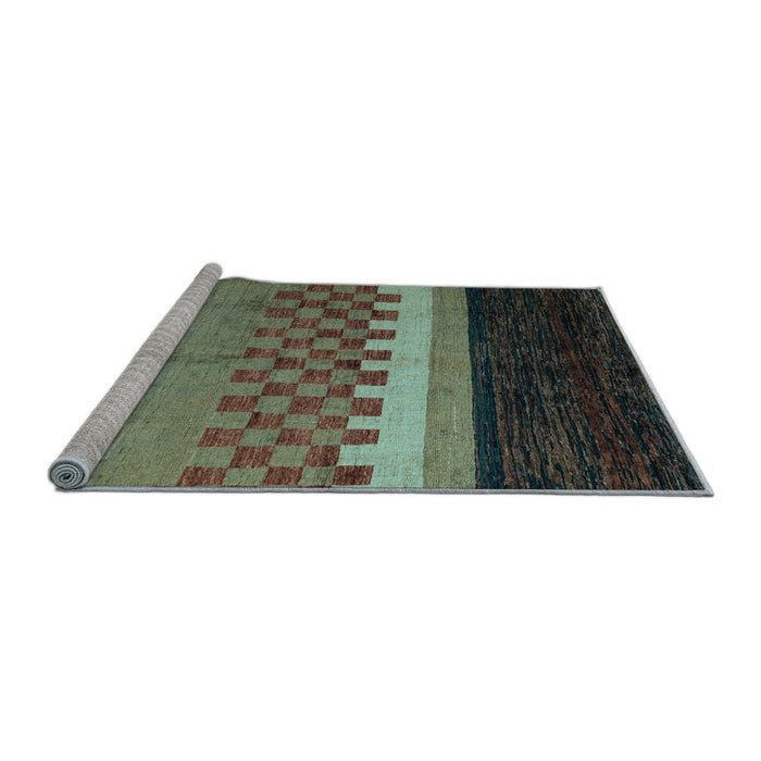 Sideview of Machine Washable Abstract Light Blue Modern Rug, wshabs5294lblu