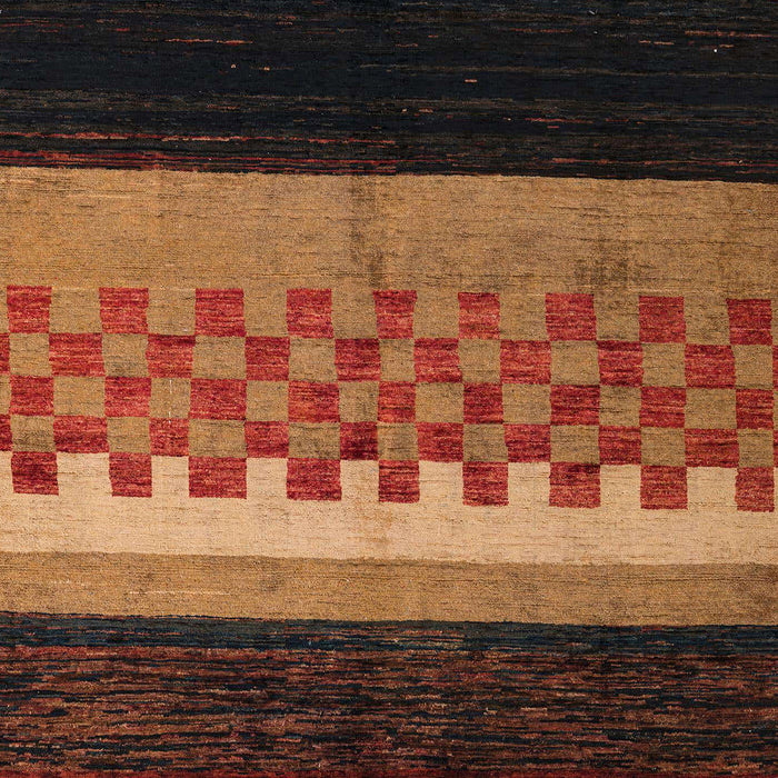 Machine Washable Abstract Red Rug, wshabs5294