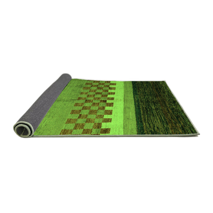 Sideview of Abstract Green Modern Rug, abs5294grn