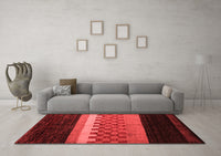 Machine Washable Abstract Red Modern Rug, wshabs5294red