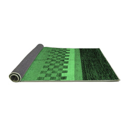 Sideview of Abstract Emerald Green Modern Rug, abs5294emgrn