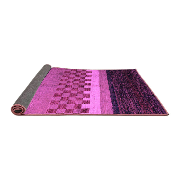 Sideview of Abstract Purple Modern Rug, abs5294pur