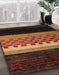 Machine Washable Abstract Red Rug in a Family Room, wshabs5294