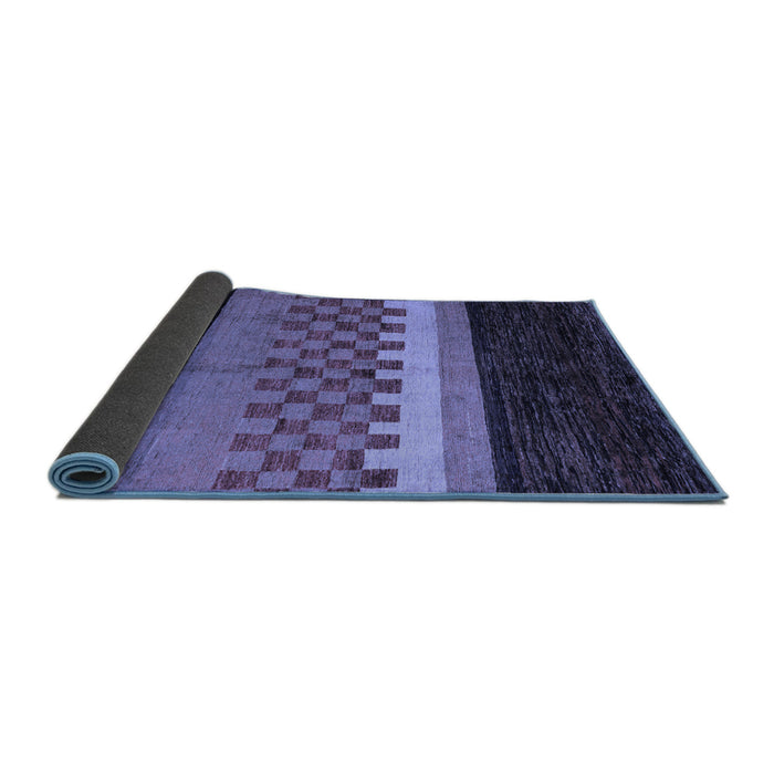 Sideview of Abstract Blue Modern Rug, abs5294blu