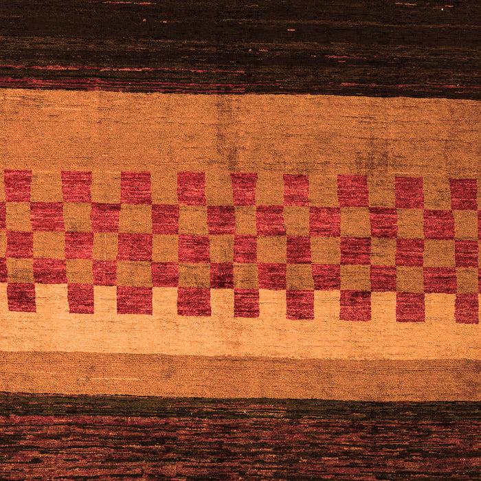 Machine Washable Abstract Orange Modern Area Rugs, wshabs5294org
