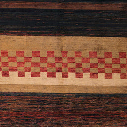 Square Machine Washable Abstract Red Rug, wshabs5294