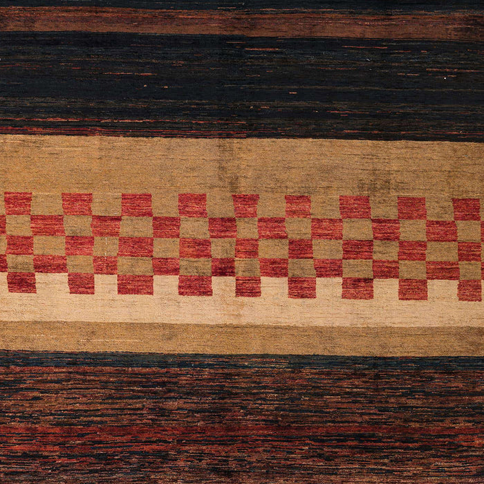 Square Machine Washable Abstract Red Rug, wshabs5294