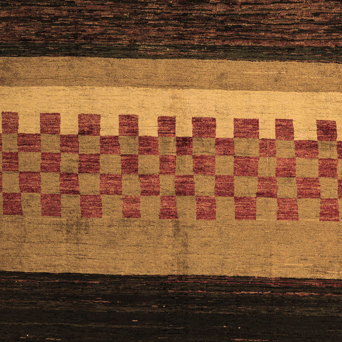 Machine Washable Abstract Brown Modern Rug, wshabs5294brn