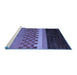 Sideview of Machine Washable Abstract Blue Modern Rug, wshabs5294blu