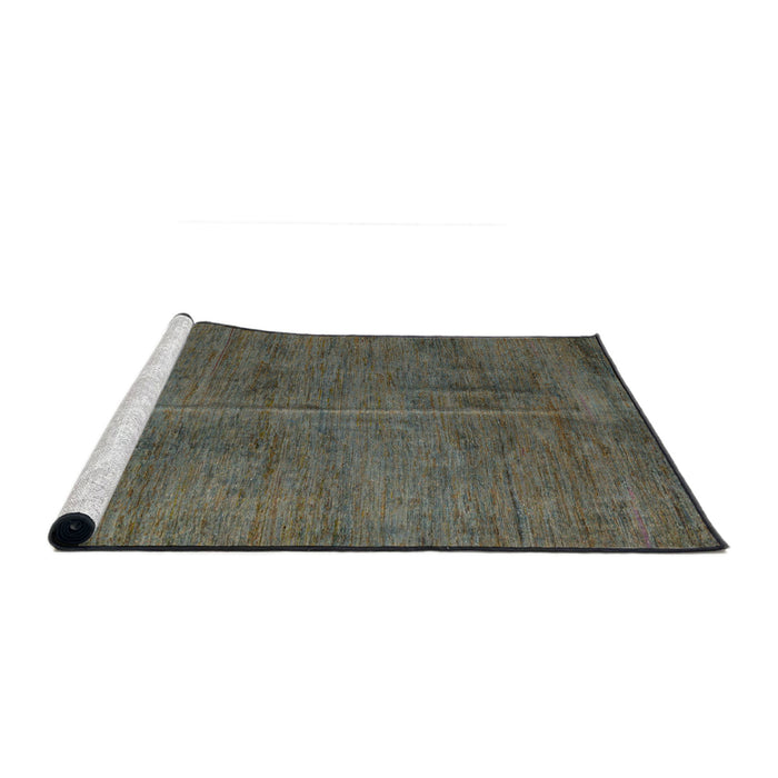 Sideview of Machine Washable Abstract Coffee Brown Rug, wshabs5295