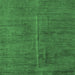 Square Abstract Emerald Green Modern Rug, abs5295emgrn