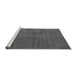 Sideview of Machine Washable Abstract Gray Modern Rug, wshabs5295gry