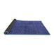 Sideview of Abstract Blue Modern Rug, abs5295blu