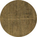 Round Abstract Brown Modern Rug, abs5295brn