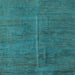 Square Abstract Light Blue Modern Rug, abs5295lblu