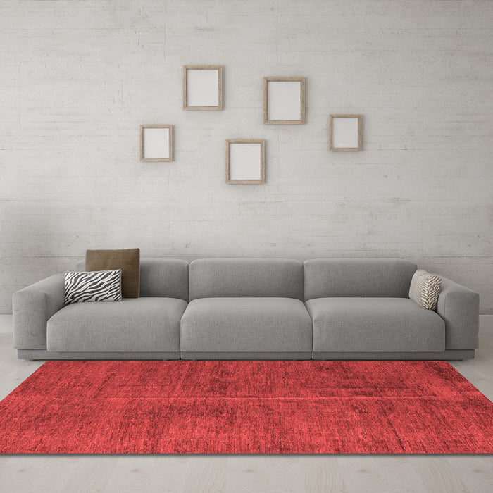 Modern Red Washable Rugs