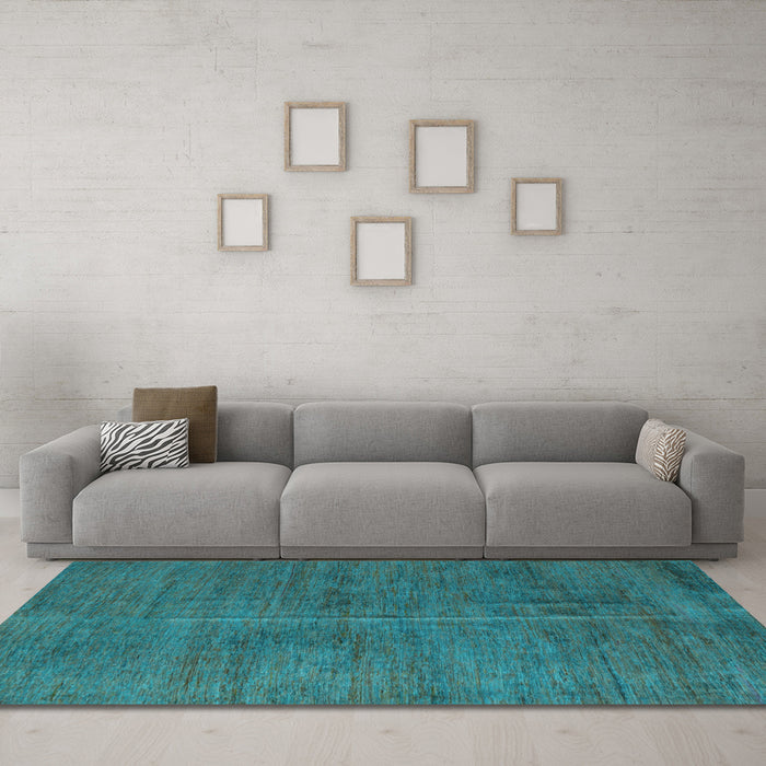 Machine Washable Abstract Light Blue Modern Rug in a Living Room, wshabs5295lblu