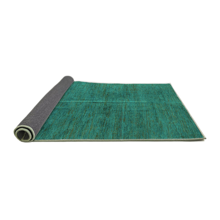 Sideview of Abstract Turquoise Modern Rug, abs5295turq