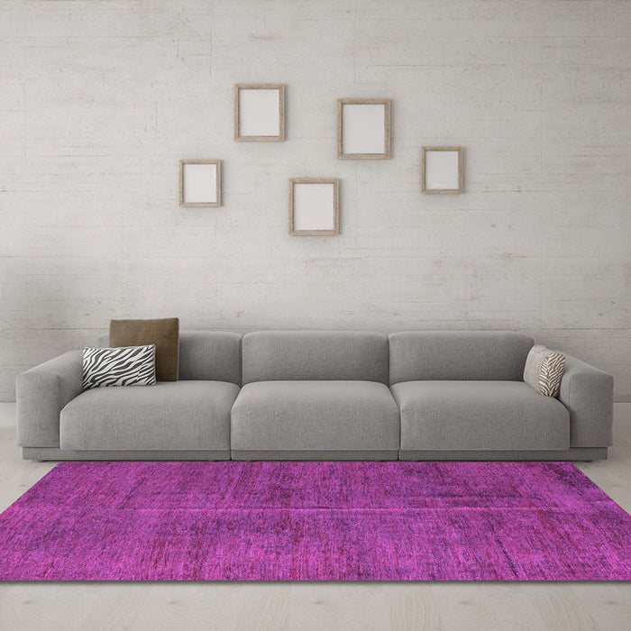 Machine Washable Abstract Pink Modern Rug in a Living Room, wshabs5295pnk