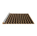 Sideview of Machine Washable Abstract Bronze Brown Rug, wshabs5296